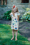 Sushi Milk Silk Flutter Dress