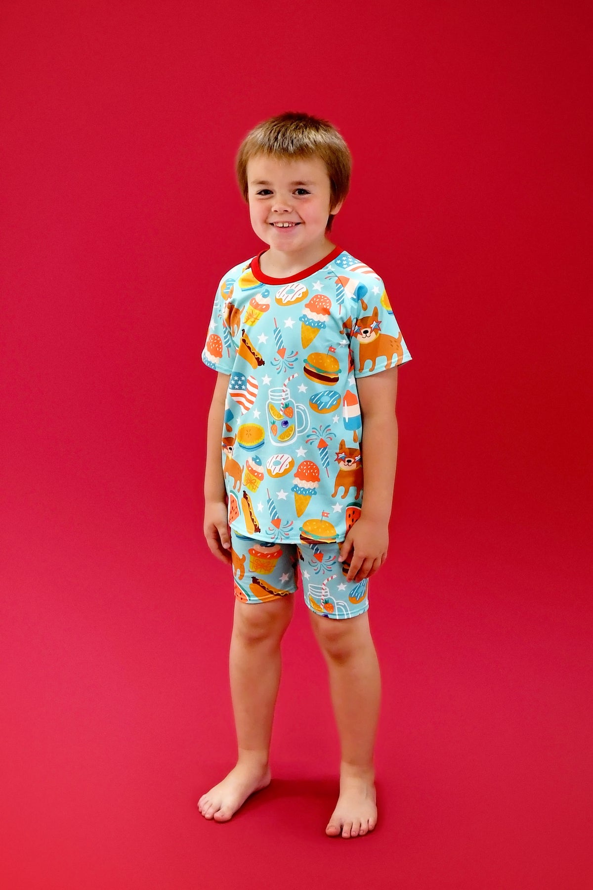 Summer Pup Milk Silk Lounge Set - Great Lakes Kids Apparel LLC