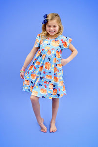 Sunday Morning Breakfast Milk Silk Flutter Dress - Great Lakes Kids Apparel LLC