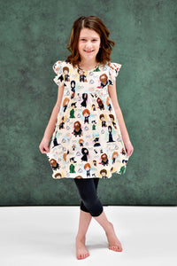 Wizard School Flutter Milk Silk Dress - Great Lakes Kids Apparel LLC